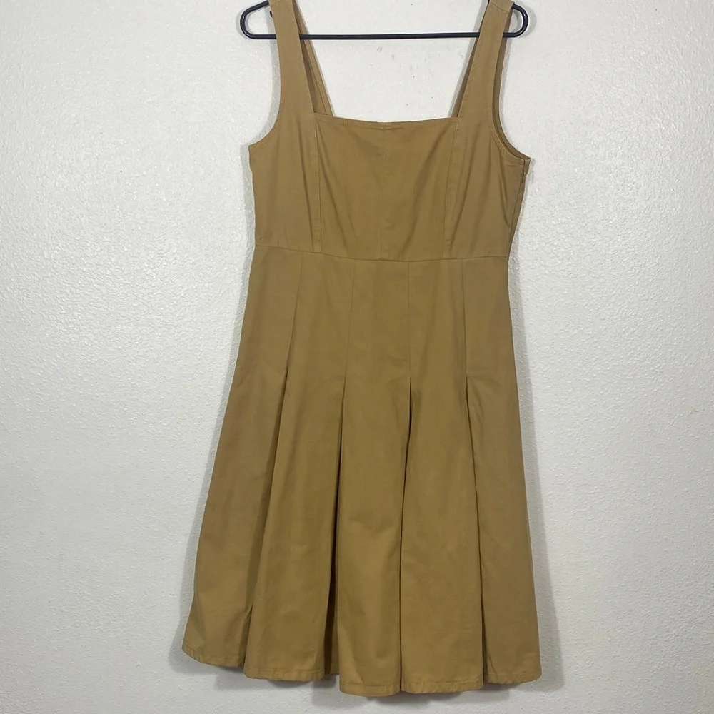 J. Crew Yellow Midi Dress Size 10 100% Cotton